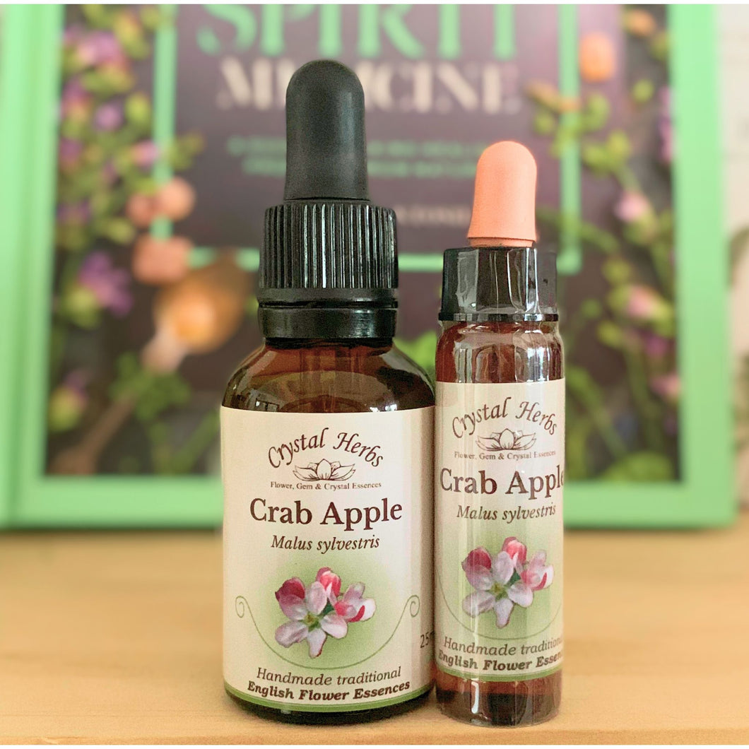 Crab Apple Flower Essence - Align Your Vibe. Flower remedy handmade according to the original instructions of Dr Edward Bach. 