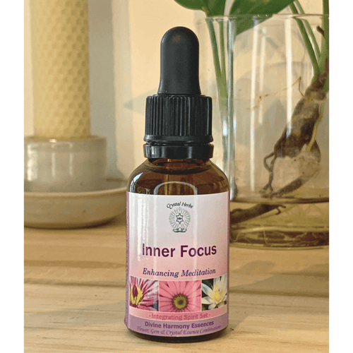 Inner Focus Essence – Enhancing Meditation - Align Your Vibe. This vibrational essence helps to deepen your experience of meditation