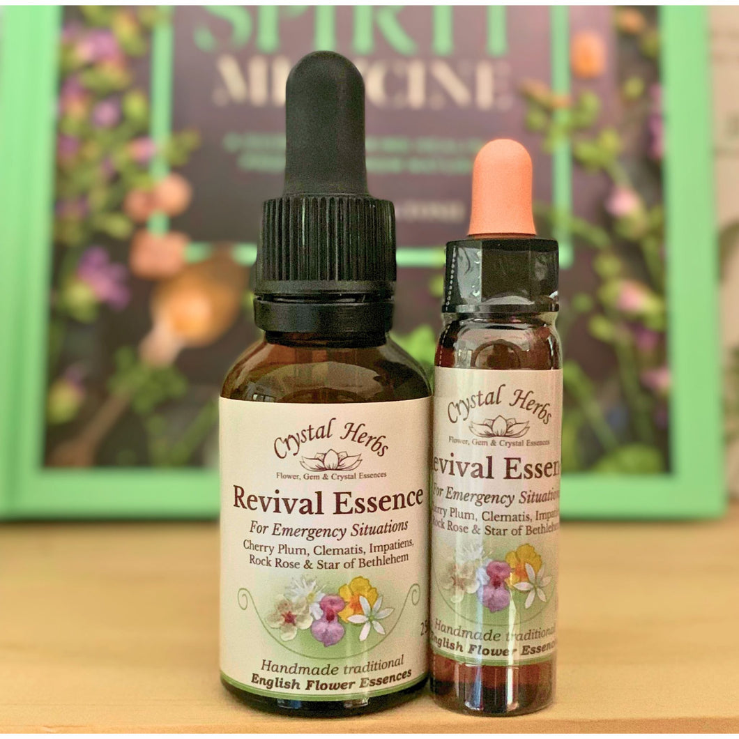 Revival Essence - Rescue Remedy - Align Your Vibe. Combination of Cherry Plum Clematis, Impatiens, Rock Rose & Star of Bethlehem